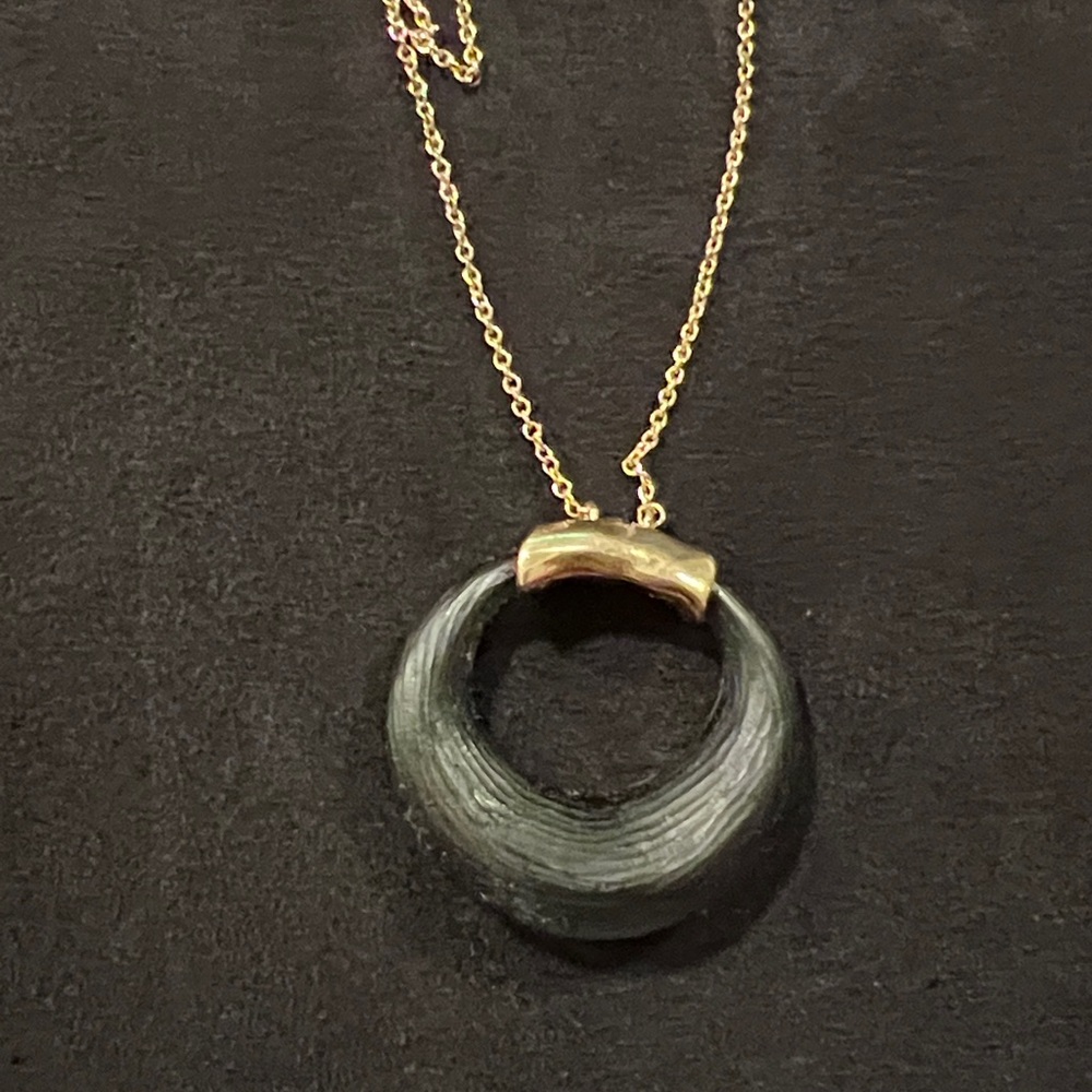 Alexis Bittar gold plated lucite necklace 16”-18”